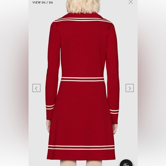 GUCCI WOOL DRESS WITH CONTRAST TRIM - Picture 6 of 7